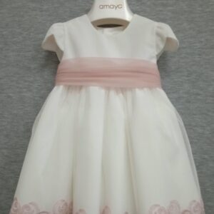 VESTIDO BEBE EN TUL BORDADO